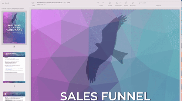 sales funnel planning workbook