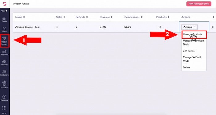 GrooveSell product funnel tab