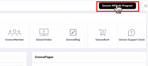 Groovefunnels affiliate program: affiliate dashboard