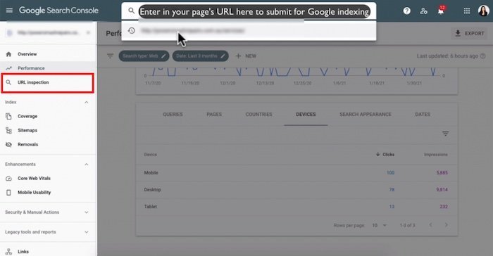submit pages to google search console indexing groovepages