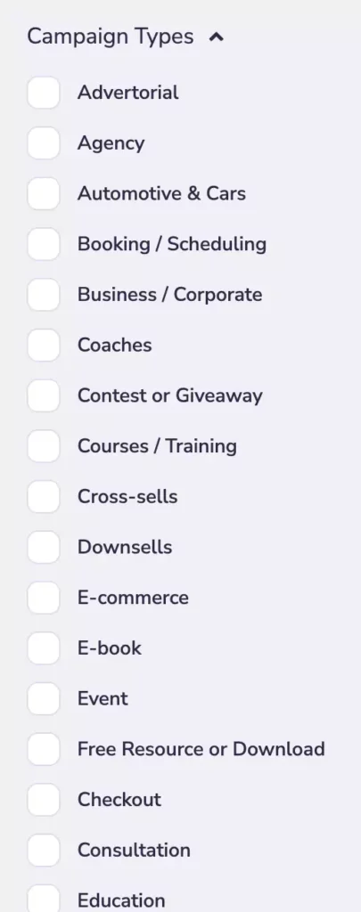 groovepages template categories
